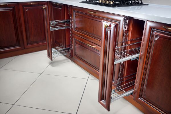 Cherry Cabinet Refacing in Elgin